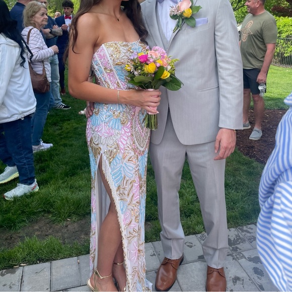 Rachel Allan Dresses & Skirts - Rachel Allan Gray Tuxedo Modern Classic Style